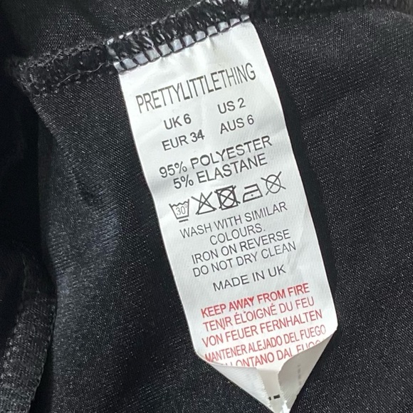 NWT Pretty Little Thing Black Bodycon Dress Cutout 2 - Picture 8 of 9